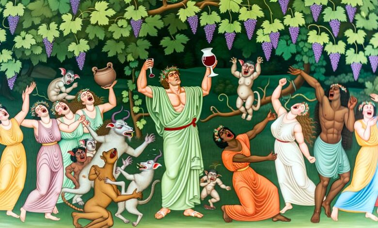 Feast of Dionysus Painting